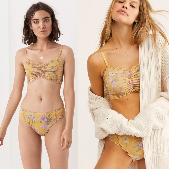 New spell designs wild bloom bralette bra yellow S - Picture 4 of 16